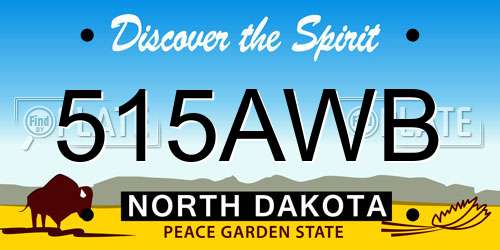 515AWB North Dakota License Plate