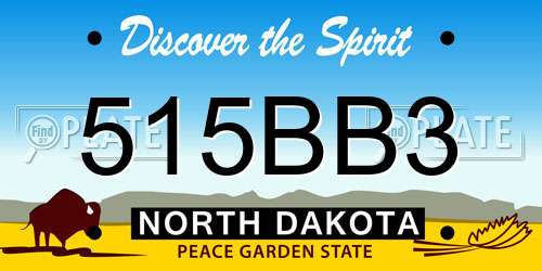 515BB3 North Dakota License Plate