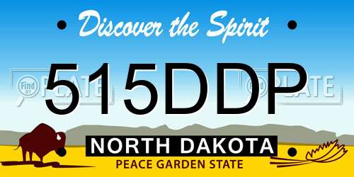 515DDP North Dakota License Plate