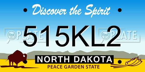 515KL2 North Dakota License Plate