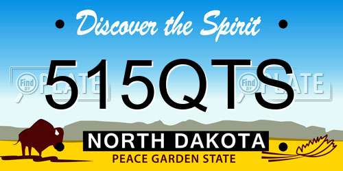 515QTS North Dakota License Plate