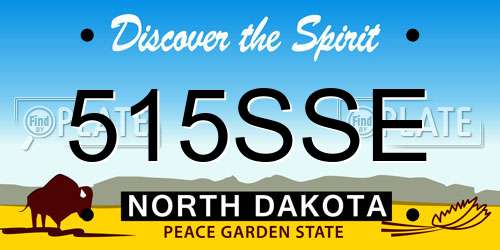 515SSE North Dakota License Plate