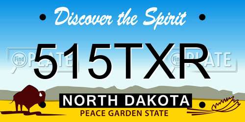 515TXR North Dakota License Plate