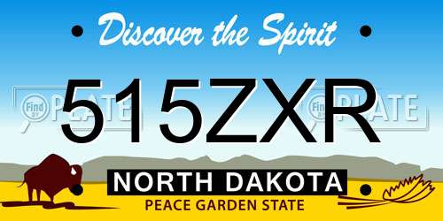 515ZXR North Dakota License Plate