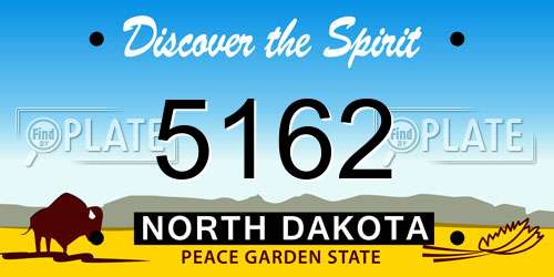 5162 North Dakota License Plate