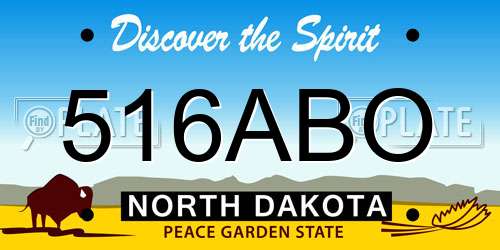 516ABO North Dakota License Plate