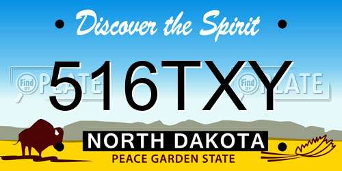 516TXY North Dakota License Plate