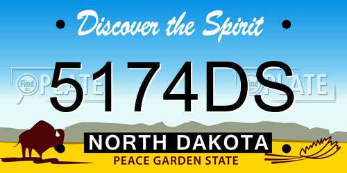 5174DS North Dakota License Plate