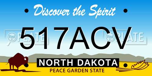 517ACV North Dakota License Plate