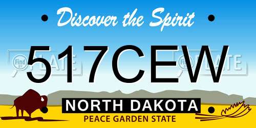 517CEW North Dakota License Plate