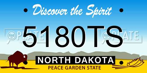 5180TS North Dakota License Plate