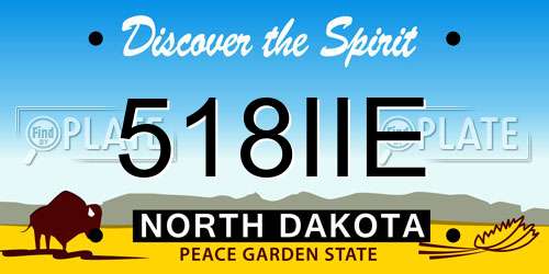 518IIE North Dakota License Plate