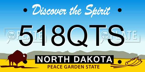 518QTS North Dakota License Plate