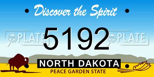 5192 North Dakota License Plate