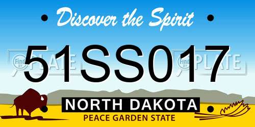 51SS017 North Dakota License Plate