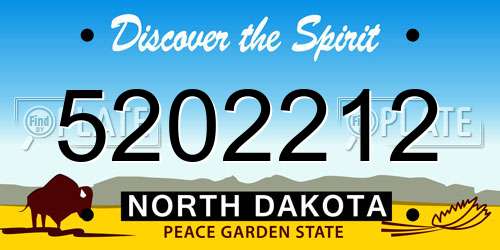5202212 North Dakota License Plate