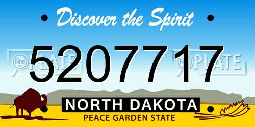 5207717 North Dakota License Plate