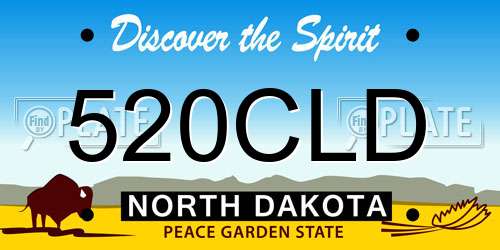 520CLD North Dakota License Plate