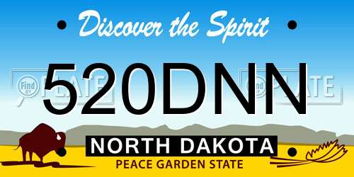 520DNN North Dakota License Plate