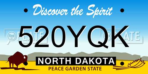 520YQK North Dakota License Plate