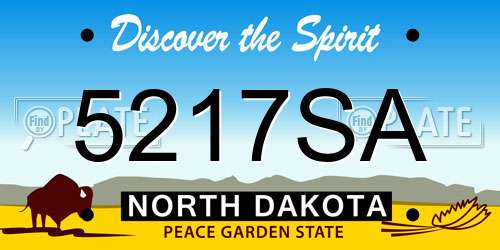 5217SA North Dakota License Plate