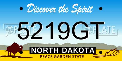 5219GT North Dakota License Plate