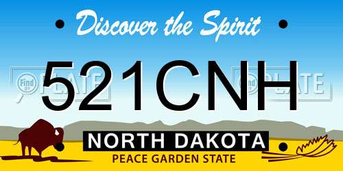 521CNH North Dakota License Plate