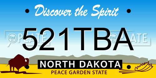 521TBA North Dakota License Plate