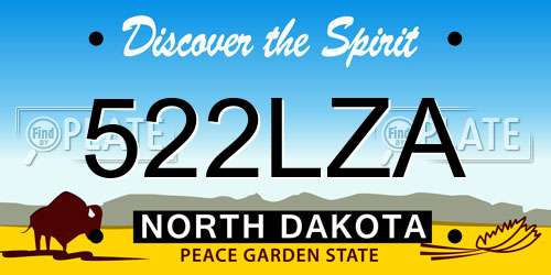 522LZA North Dakota License Plate