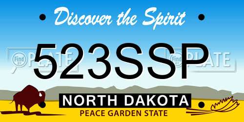 523SSP North Dakota License Plate