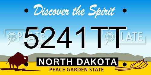5241TT North Dakota License Plate