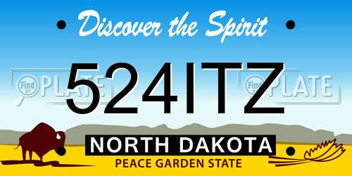 524ITZ North Dakota License Plate