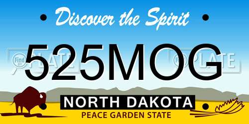 525MOG North Dakota License Plate