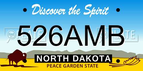526AMB North Dakota License Plate