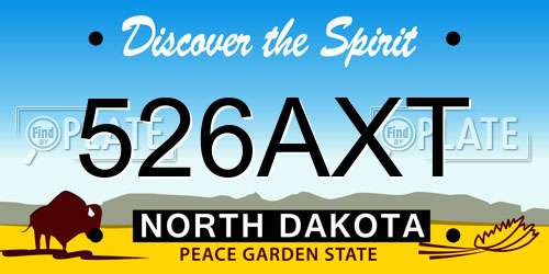 526AXT North Dakota License Plate