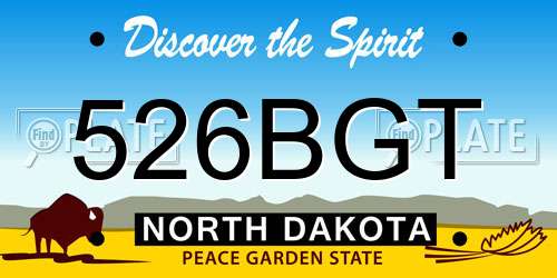526BGT North Dakota License Plate