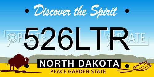 526LTR North Dakota License Plate