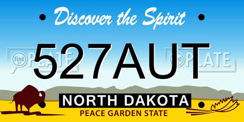 527AUT North Dakota License Plate