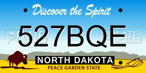 527BQE North Dakota License Plate