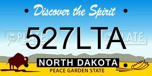 527LTA North Dakota License Plate
