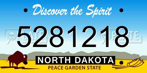 5281218 North Dakota License Plate