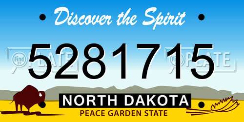 5281715 North Dakota License Plate