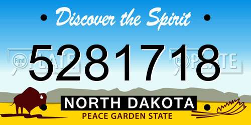 5281718 North Dakota License Plate