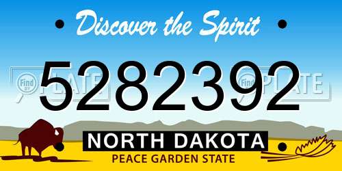 5282392 North Dakota License Plate