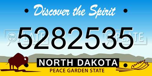 5282535 North Dakota License Plate