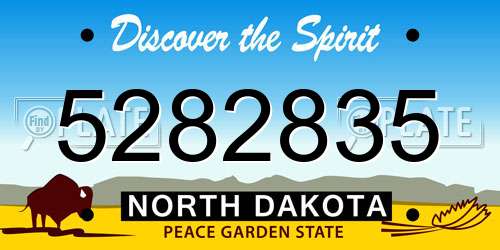 5282835 North Dakota License Plate