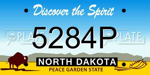 5284P North Dakota License Plate