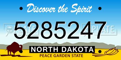 5285247 North Dakota License Plate