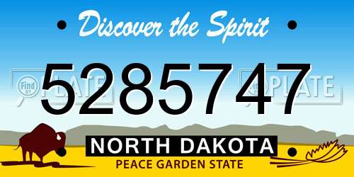 5285747 North Dakota License Plate
