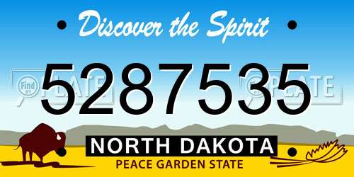 5287535 North Dakota License Plate